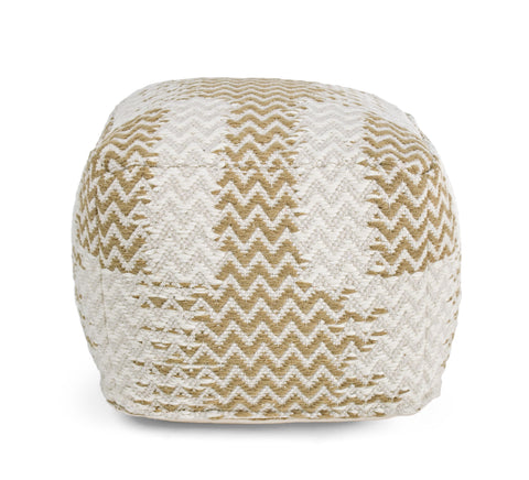 Pouf Timbuctu Bianco-Beige 45x45