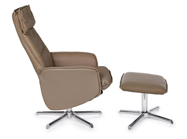 Contemporaneo Poltrona recliner c-pogg. Cora Pu tortora