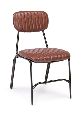 Vintage sedia debbie marrone 2pz