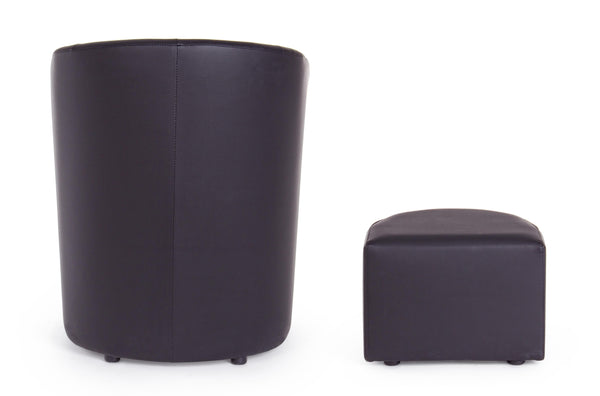 Contemporaneo  Poltrona c-pouf Rita nero