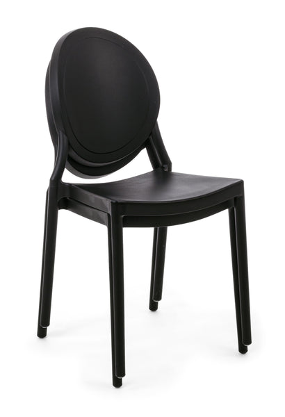 Contemporaneo sedia Shannon nero 4pz