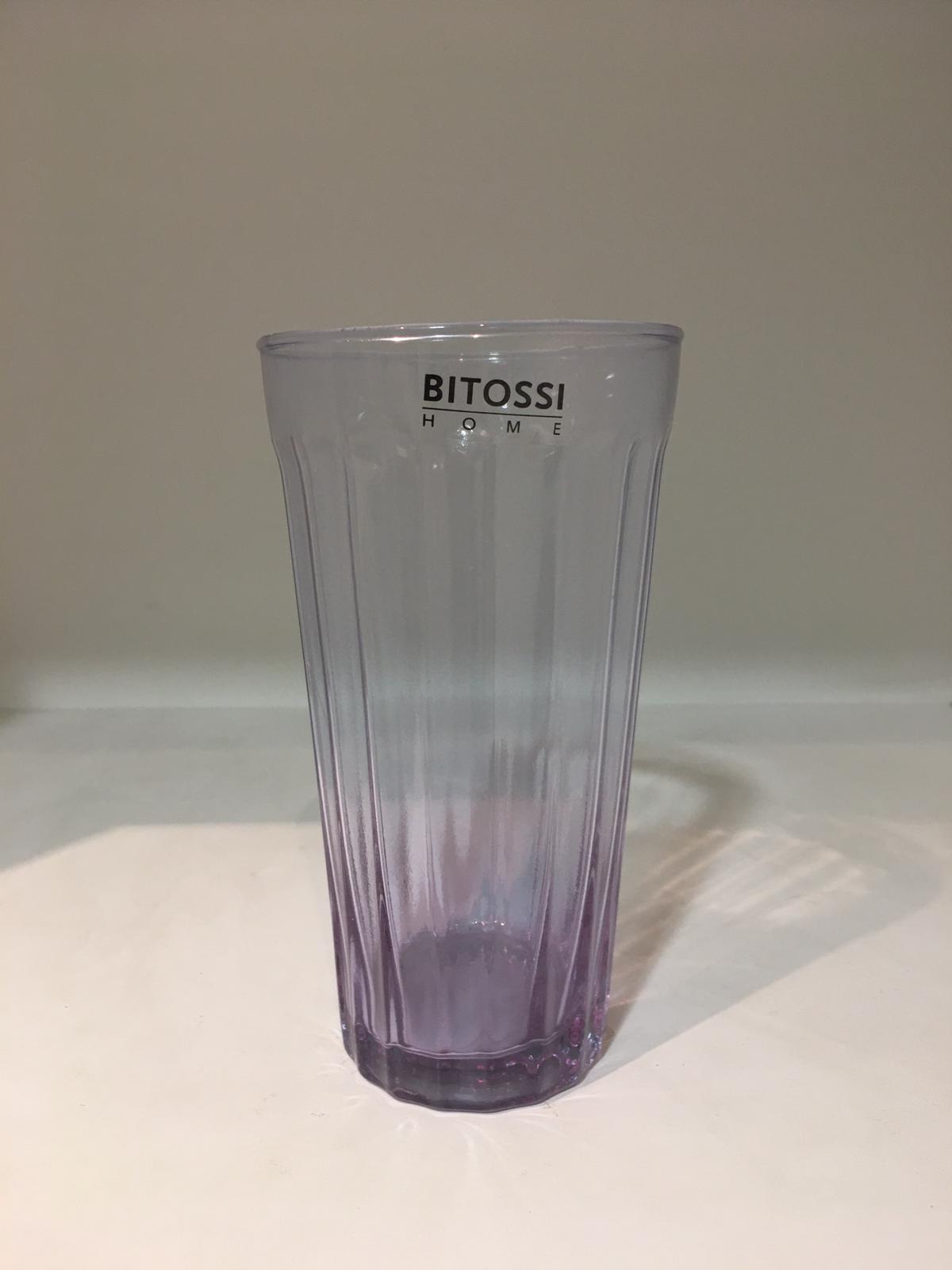 Contemporaneo bicchiere vetro alto lilla