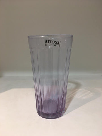 Contemporaneo bicchiere vetro alto lilla