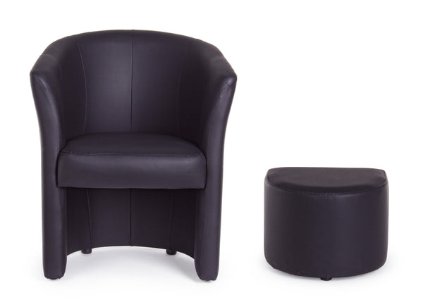 Contemporaneo  Poltrona c-pouf Rita nero