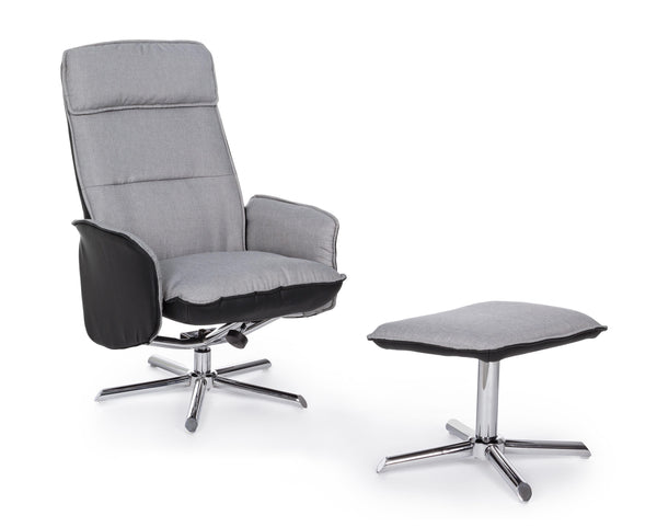 Contemporaneo Poltrona recliner c-pogg. Cora text grigio