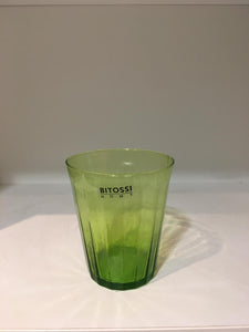 Contemporaneo bicchiere vetro verde