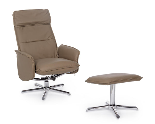 Contemporaneo Poltrona recliner c-pogg. Cora Pu tortora