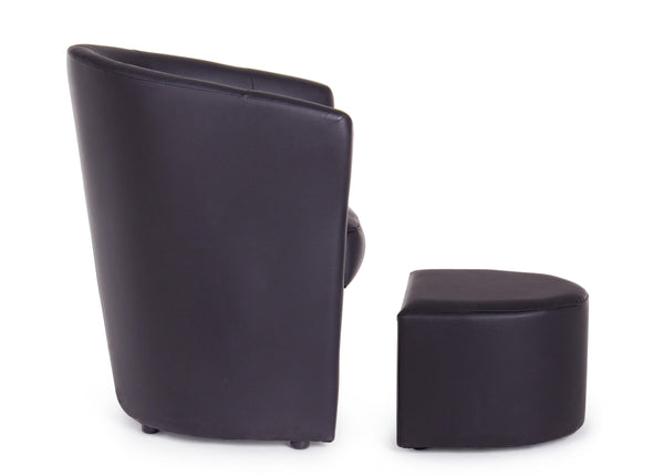 Contemporaneo  Poltrona c-pouf Rita nero