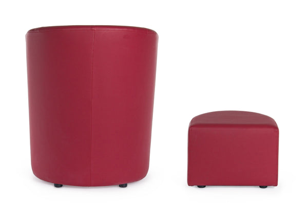 Contemporaneo  Poltrona c-pouf Rita rosso