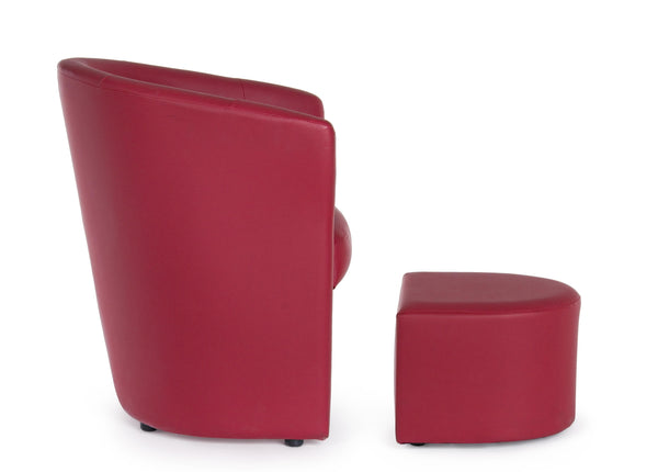 Contemporaneo  Poltrona c-pouf Rita rosso