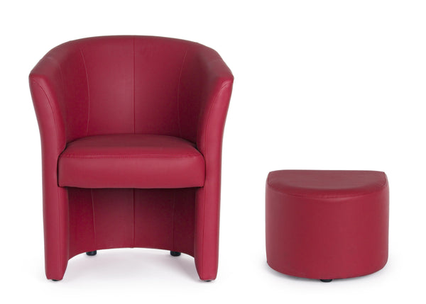 Contemporaneo  Poltrona c-pouf Rita rosso